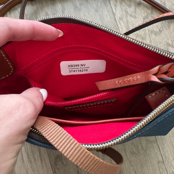 Dooney & Bourke Blue and Brown Crossbody Bag - Picture 10 of 13